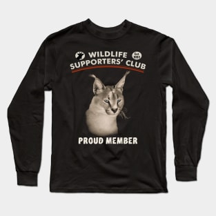 Caracal Wild Cat Close-up for Wildlife Supporters Long Sleeve T-Shirt